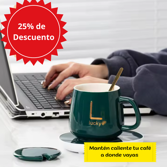 Taza De Ceramica Termica + Calentador